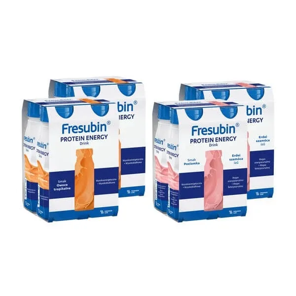 MIX Fresubin Protein Energy Drink 16x200 ml (arome căpșuni si fructe tropicale) Fresenius Kabi Germania — preț și oferte