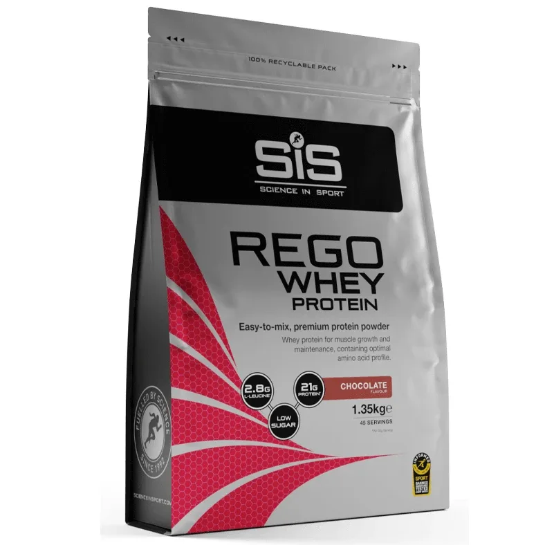 Pudra proteica cu aroma de ciocolata Sis Rego Whey Protein, 1350 g, Science In Sport — preț și oferte