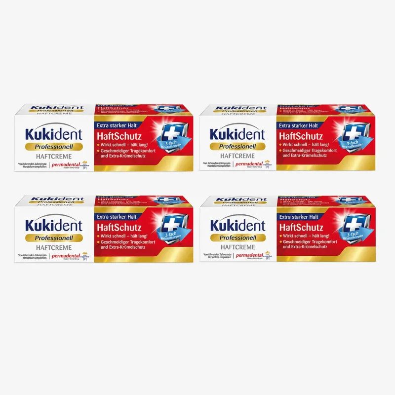 Kukident Professional Cremă adezivă Protecție adezivă 4x40 g — preț și oferte