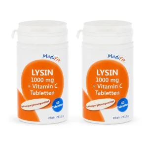 Lizină 1.000 Mg + Vitamina C MediFit 2x60 comprimate