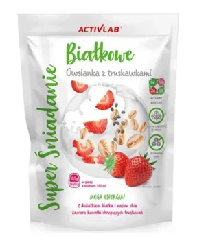 Mic dejun Super Protein, fulgi de ovăz cu căpșuni, 300g