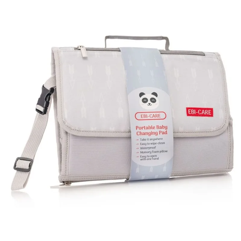 Geanta bebelusi pentru schimbat scutece si infasat Gri 32x24 cm, EBI-CARE — preț și oferte