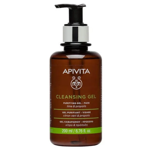 Gel de curățare facială Apivita Propolis și limetă purificatoare 200ml — preț și oferte
