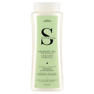 Gel crema de dus cu Seminte de canepa si Pantenol Sensual, Joanna | 500 ml