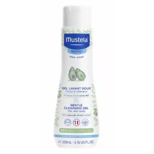Gel de curatare delicat pentru par si corp, Mustela | 200 ml — preț și oferte