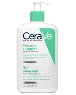 Gel de curatare spumant pentru ten normal-gras, CeraVe | 473 ml