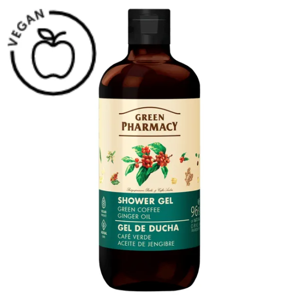 Gel de dus Cafea Verde si Ulei Ghimbir, Green Pharmacy | 500 ml GREEN PHARMACY INFINITY — preț și oferte