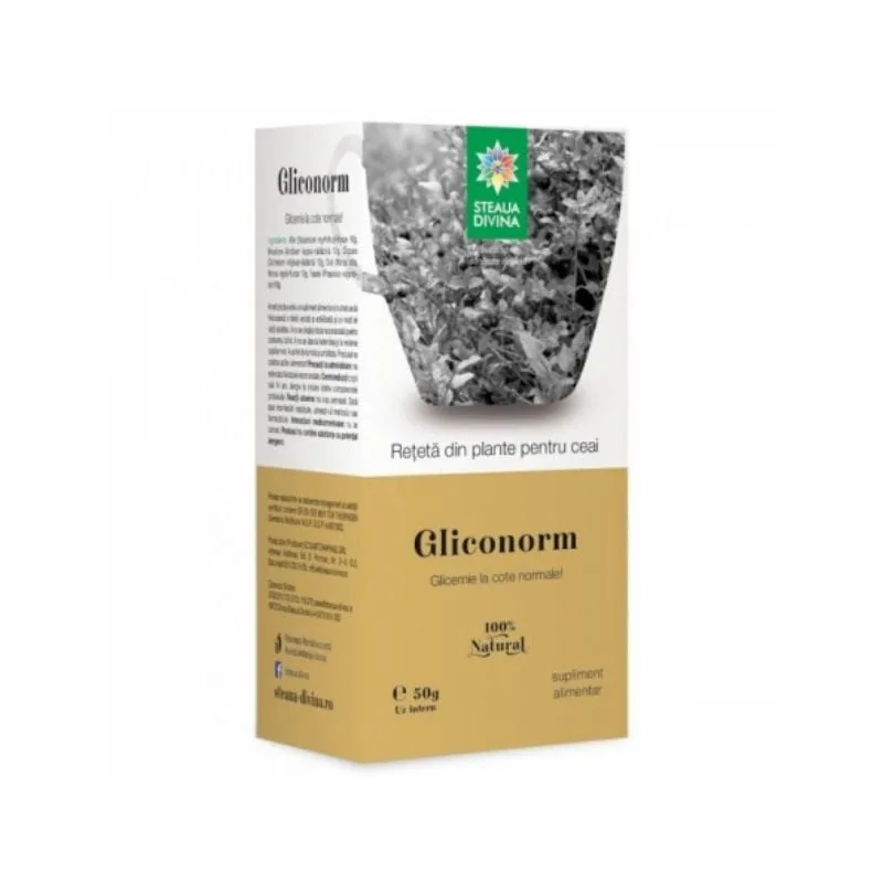 Ceai Gliconorm, 50 g, Steaua Divina — preț și oferte
