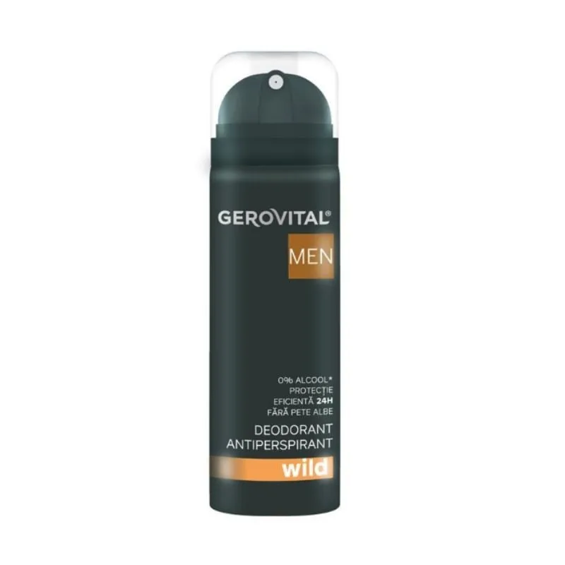 Deodorant antiperspirant Wild Men, 150 ml, Gerovital FARMEC — preț și oferte