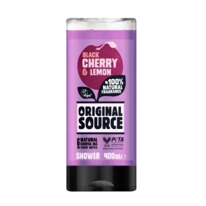 Gel dus ORIGINAL SOURCE cirese negre si lamaie, Luksja | 400 ml