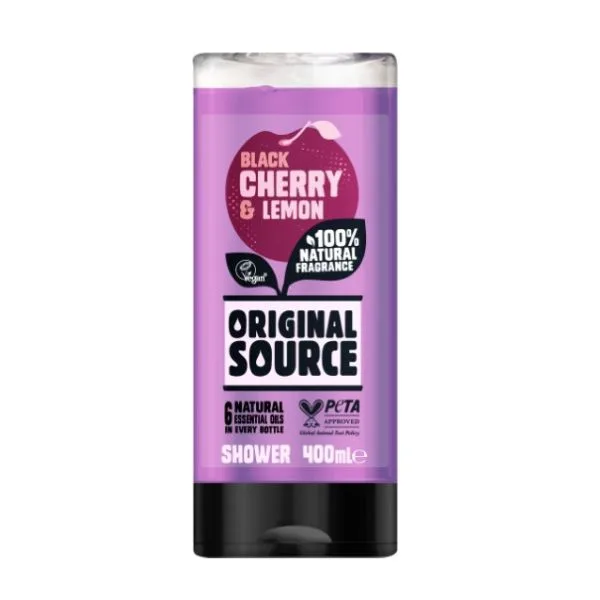 Gel dus ORIGINAL SOURCE cirese negre si lamaie, Luksja | 400 ml LUKSJA INFINITY — preț și oferte