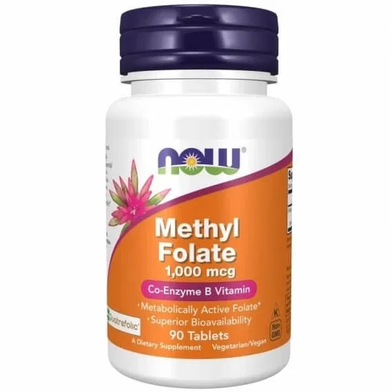 Now Foods Acid metil folic 1000 mcg 90 comprimate — preț și oferte