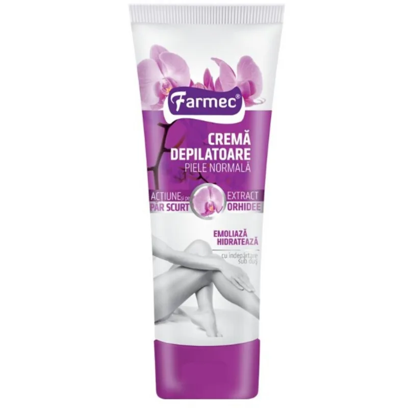 Crema depilatoare cu extract de orhidee pentru piele normala, 150 ml, Farmec — preț și oferte