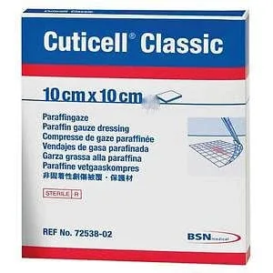 Classic Cuticell tifon de bumbac cu parafină rezistentă la tracțiune 10x10cm 5 bucăți ambalate individual — preț și oferte
