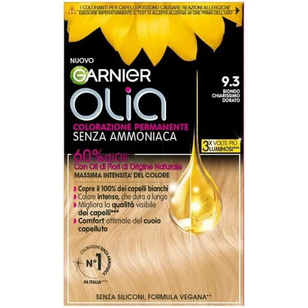 GARNIER OLIA COLORANT PERMANENT 9.3 BLOND AURIU DESCHIS — preț și oferte