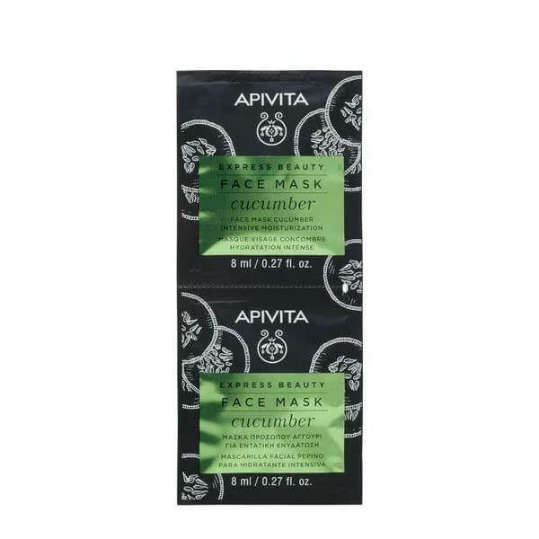 Apivita Mască de față cu hidratare intensă Castravete 2x8ml — preț și oferte