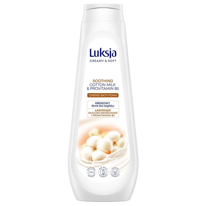 Gel spuma de baie  Creamy & Soft Soothing cu lapte BBC si provitamina B5, Luksja | 900 ml LUKSJA INFINITY — preț și oferte