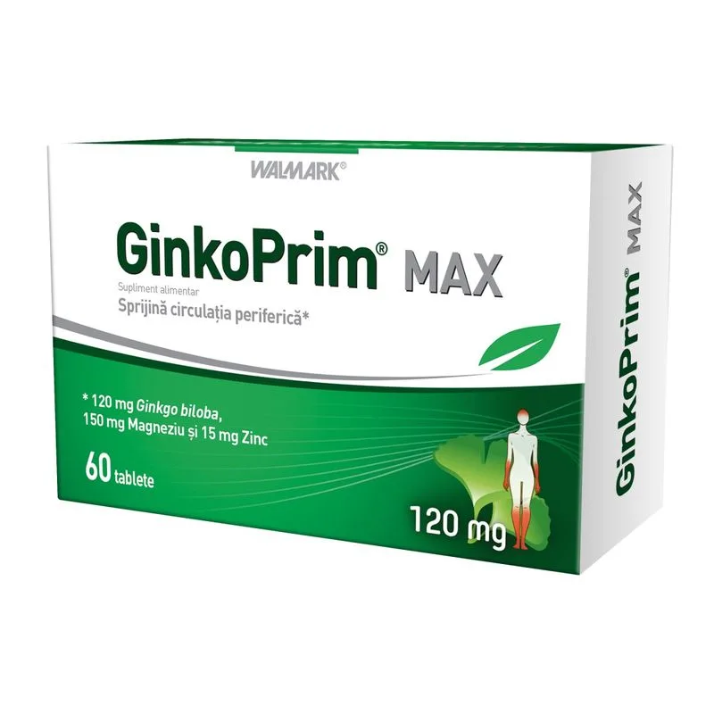 GINKO PRIM MAX 120MG 60COMPR WALMARK — preț și oferte