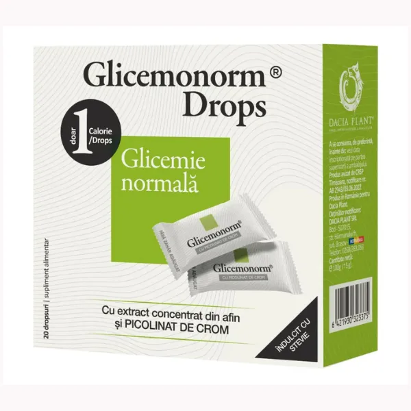 Glicemonorm Drops, Dacia Plant | 100 g — preț și oferte