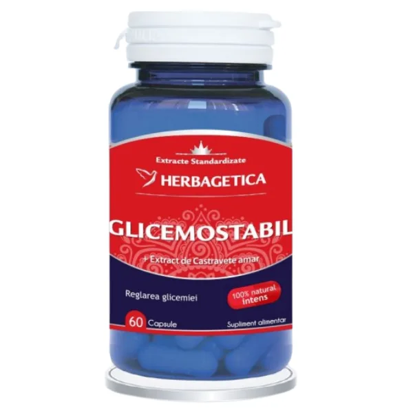 Glicemostabil, Herbagetica | 60 capsule — preț și oferte