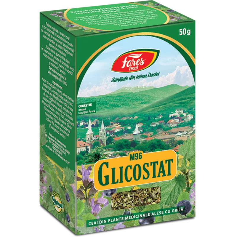 Glicostat, M96, ceai la punga, Fares | 50G — preț și oferte