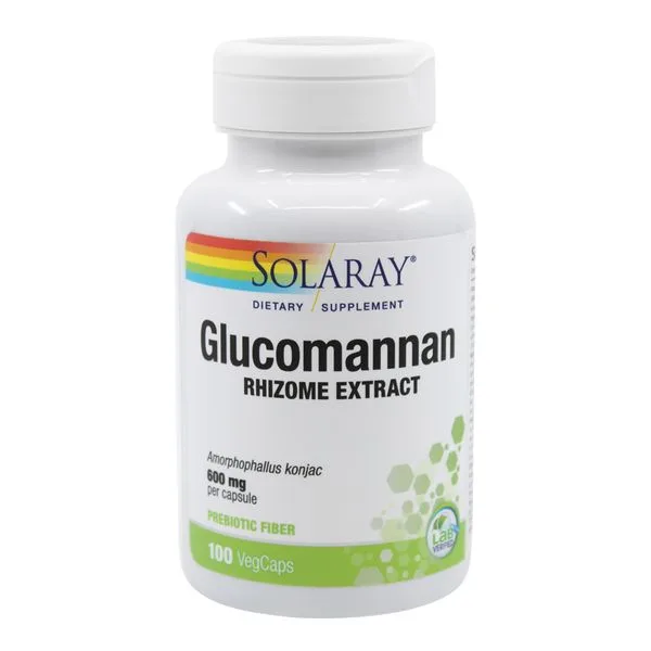 Glucomannan 600 mg Solaray, Secom | 100 capsule vegetale — preț și oferte
