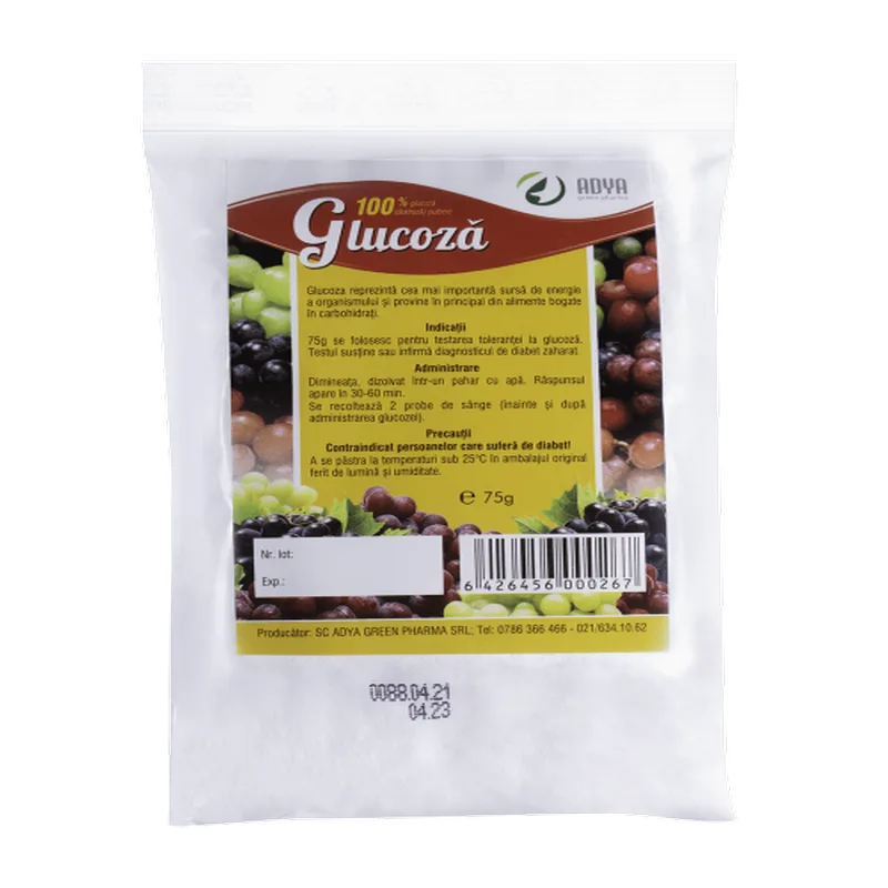 Glucoza, Adya Green Pharma | 75 g Adya GreenPharma — preț și oferte