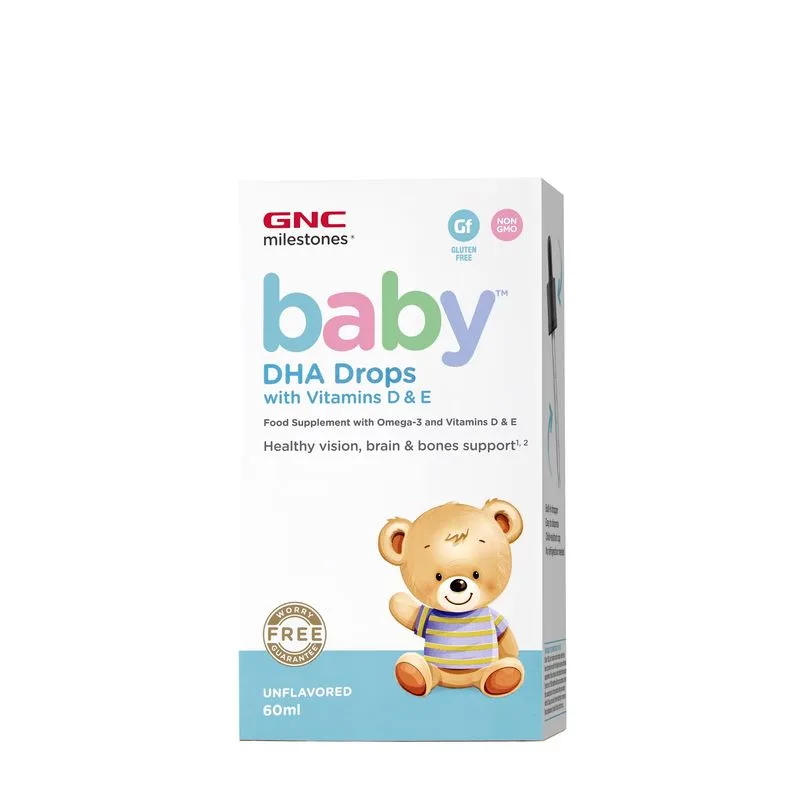 GNC Baby DHA picaturi cu vitamina D si E | 60 ml — preț și oferte