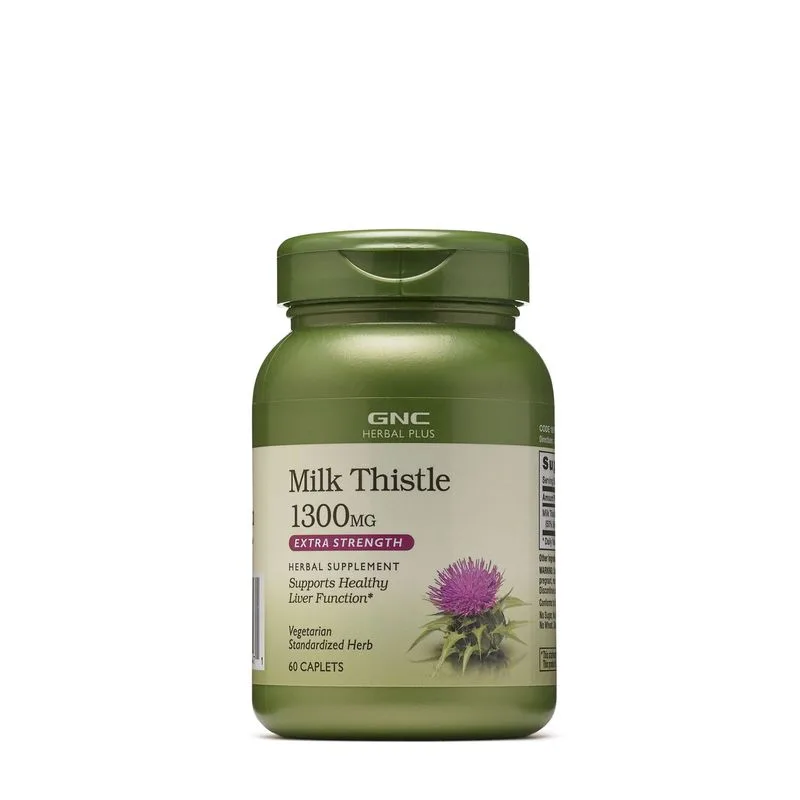 GNC Herbal Plus Milk Thistle 1300 Mg, Extract Standardizat De Silimarina | 60 Tb — preț și oferte