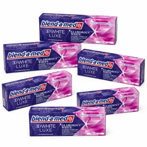 Blend-a-med 3D White Luxe, pastă de dinți, Glamorous White, 6x75 ml