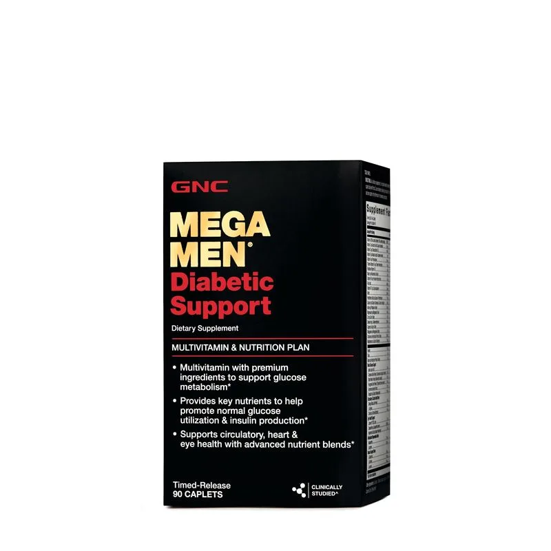 GNC Mega Men Diabetic Support, Multivitamine Pentru Barbati Diabetici | 90 tb — preț și oferte