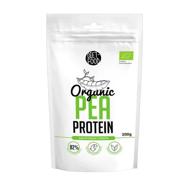 Diet-Food, proteină organică de mazăre, proteină de mazăre, 200 g — preț și oferte