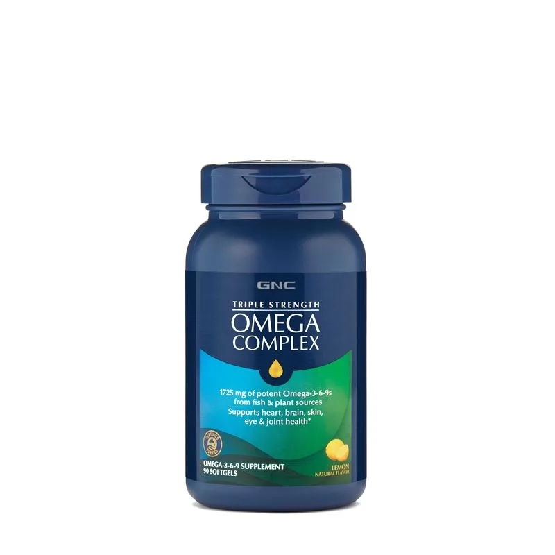 GNC Triple Strength Omega Complex, Acizi Grasi Omega-3-6-9 | 90 Cps — preț și oferte