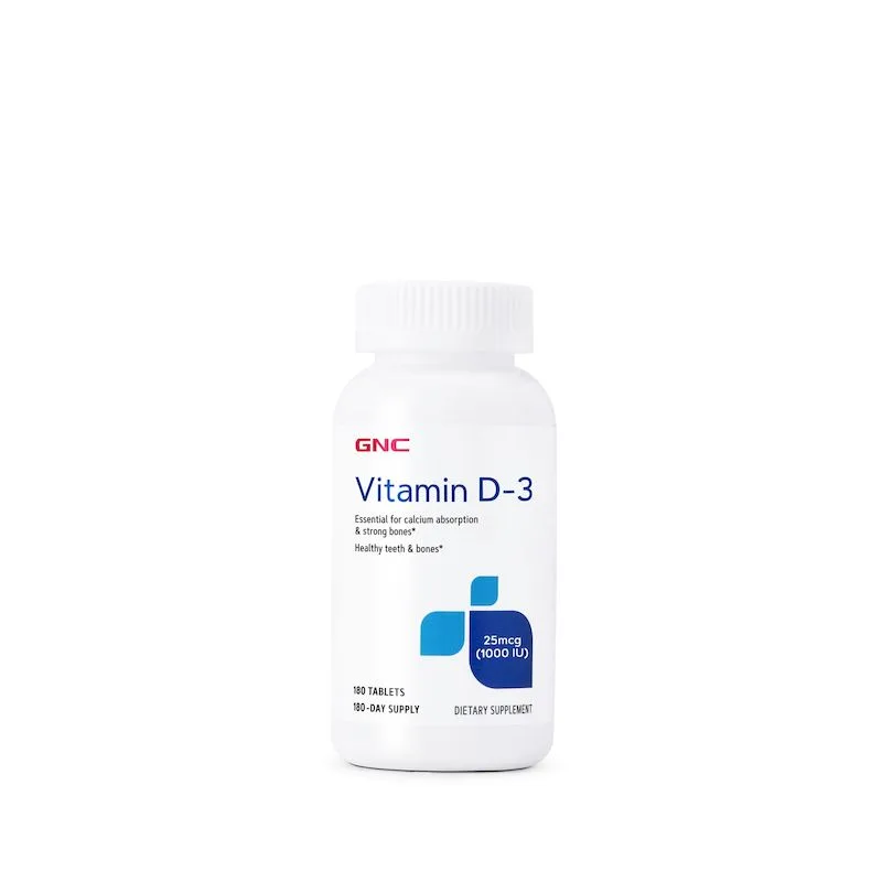 GNC Vitamin D-3 1000 Iu, Naturala 100%  Din Lanolina | 180 Tb — preț și oferte