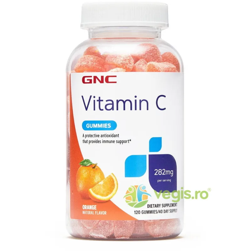 Vitamina C 282mg cu Aroma de Portocale 120 Jeleuri GNC — preț și oferte