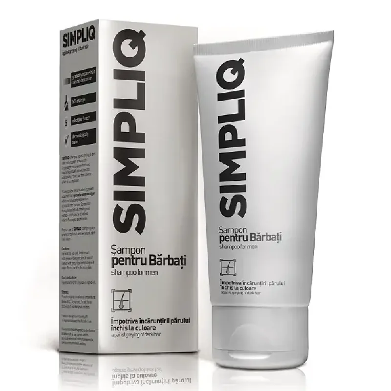 Sampon barbati anti incaruntire Simpliq, 150 ml, Aflofarm — preț și oferte