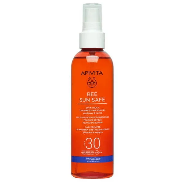 Apivita Sun Body Oil SPF30 Bee Sun Safe Satin Touch 200ml — preț și oferte