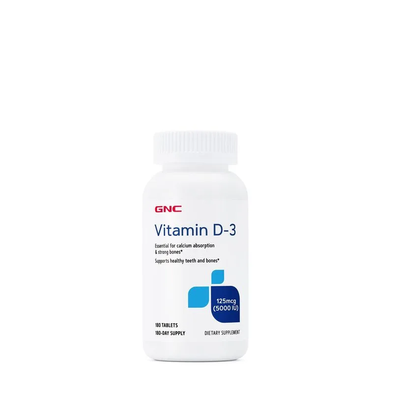GNC Vitamina D3 5000 ui | 180 tablete — preț și oferte