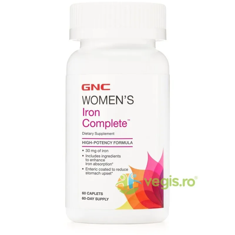 GNC Women’s Iron Complete Formula cu fier pentru femei | 60cpr — preț și oferte
