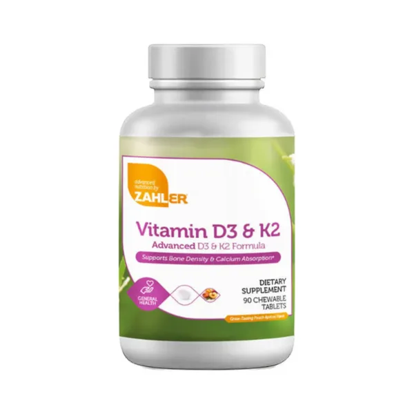 GNC Zahler Chewable Vitamin D3 + K2 , General Nutrition Corp | 90 tbl. masticabile — preț și oferte