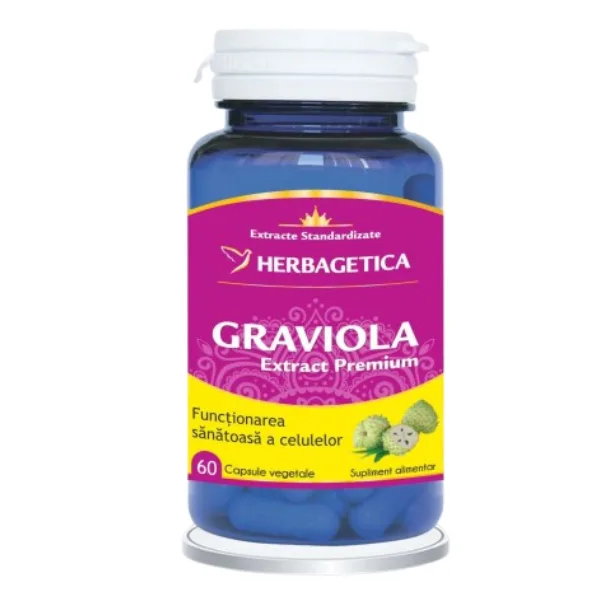 Graviola, Herbagetica | 60 capsule — preț și oferte
