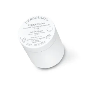 L'Erbolario CollagenAttivo - Refill Cremă de noapte pentru față răcoritoare și fermitate, 50 ml