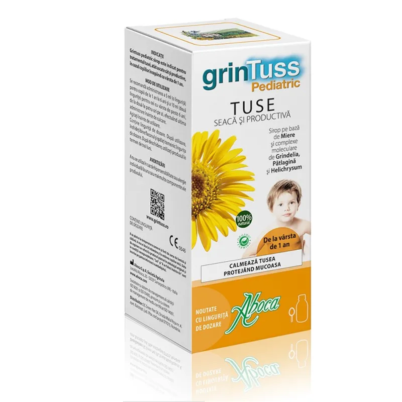 GrinTuss Pediatric sirop de tuse pentru copii, Aboca | 180g — preț și oferte