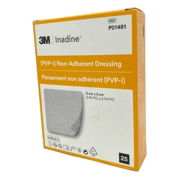 Inadine Pansament antiseptic neaderent 5x5cm 25 bucăți — preț și oferte