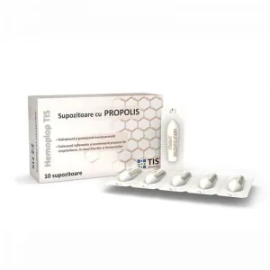 HEMOPLOP SUPOZITOARE ANTIHEMOROIDALE CU PROPOLIS X10