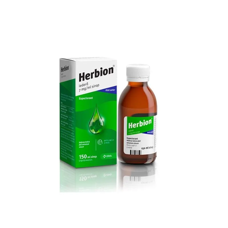 Herbion Iedera sirop expectorant 7mg/ml | 150 ml KRKA — preț și oferte