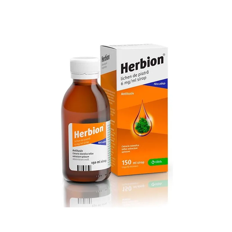 Herbion sirop cu extract de licheni de piatra 6 mg | 150 ml KRKA — preț și oferte