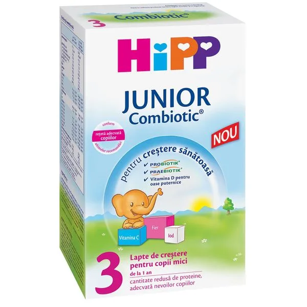 HIPP LAPTE PRAF 3 COMBIOTIC JUNIOR 500G — preț și oferte