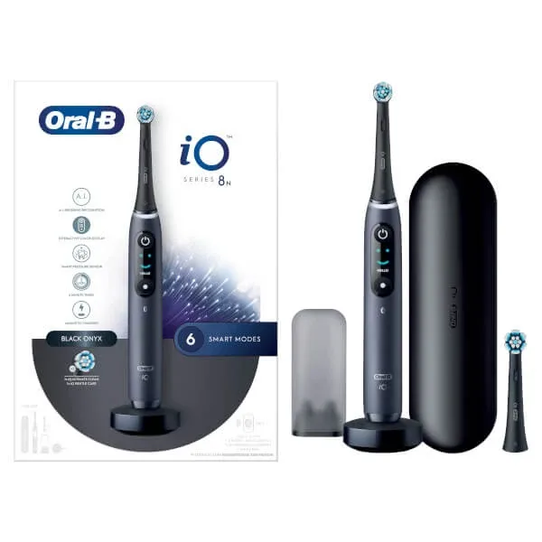 Periuța de dinți electrică reîncărcabilă Oral-B iO 8S Black cu 2 capete de periere și 1 husă de călătorie — preț și oferte