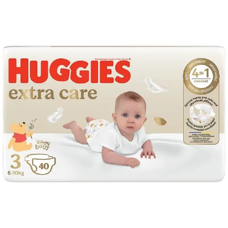 Huggies Extra Care nr.3, 6-10 kg | 40 bucati — preț și oferte